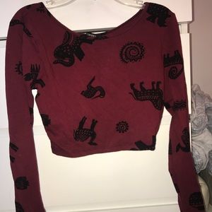 Long sleeve crop top